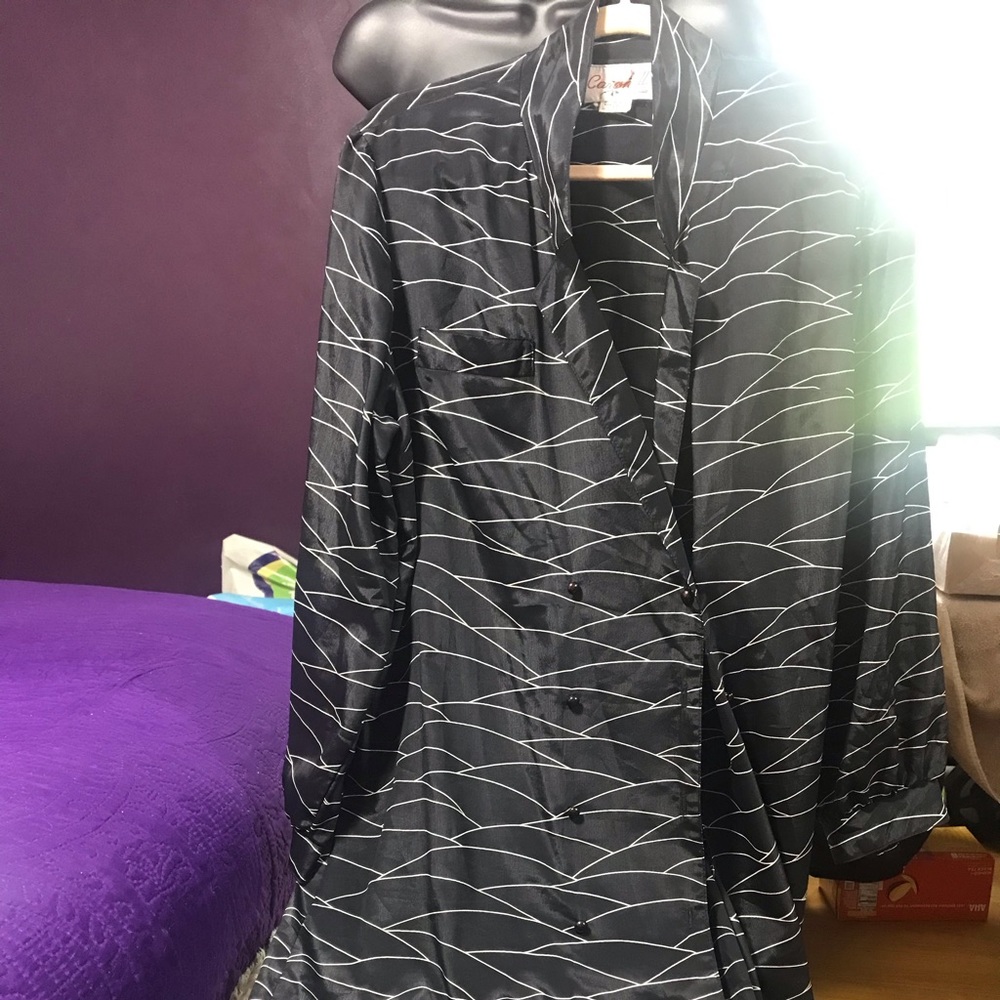 Black & White Button Down Dress